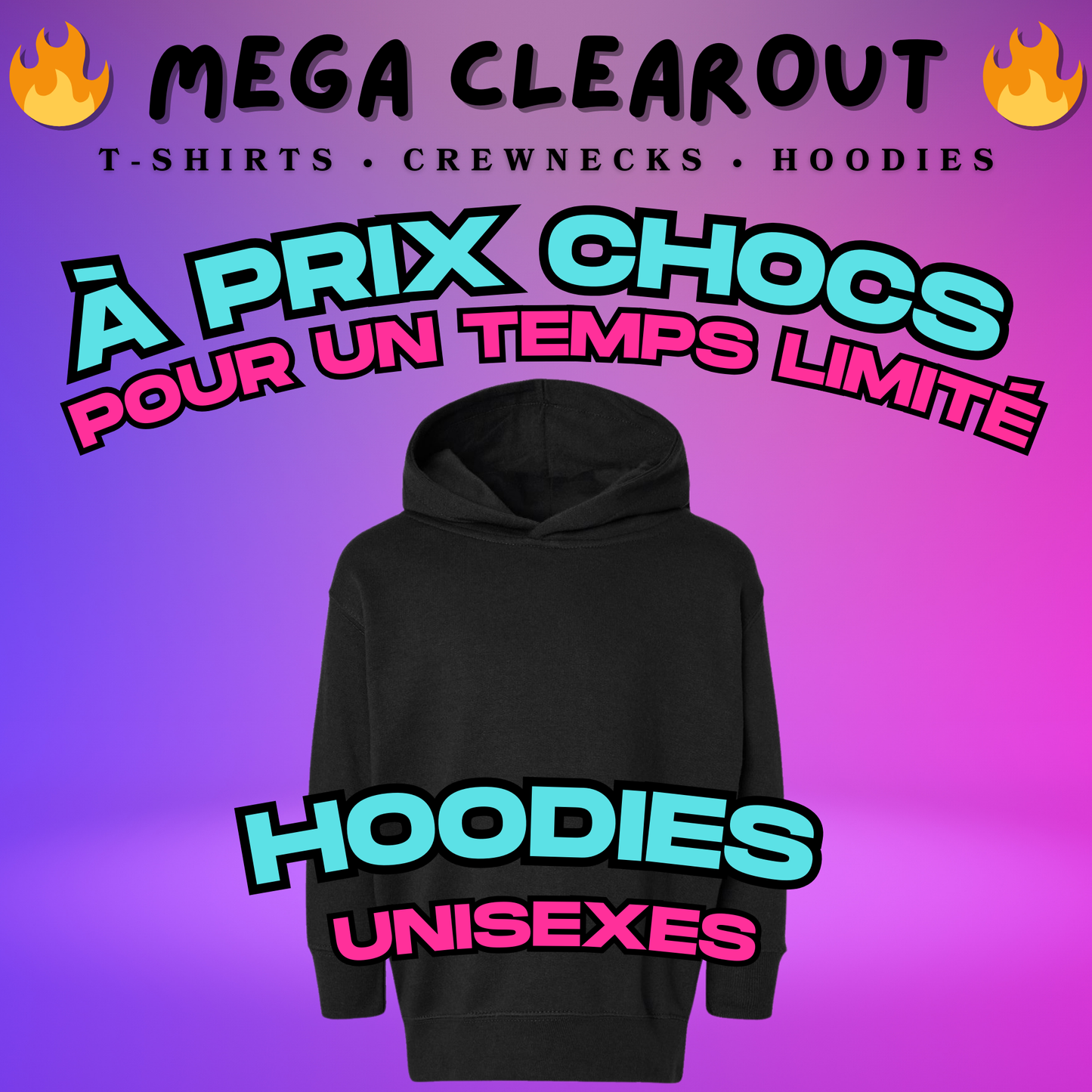 HOODIES UNISEXES PERSONNALISÉS