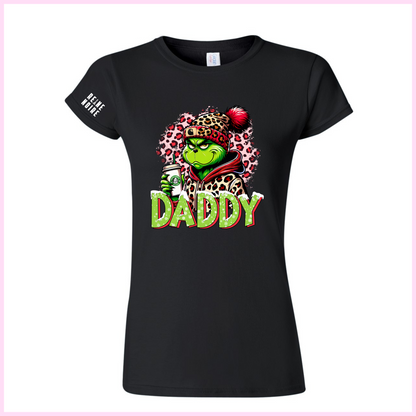 T-Shirt Pour Femmes - Daddy Grinch - Ajouts Possibles D’enfants