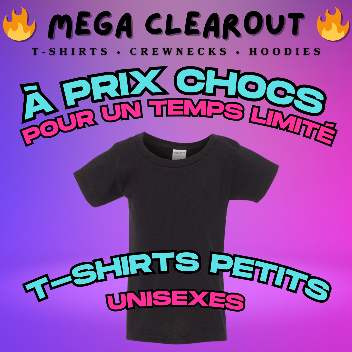 T-SHIRTS PETITS UNISEXES PERSONNALISÉS