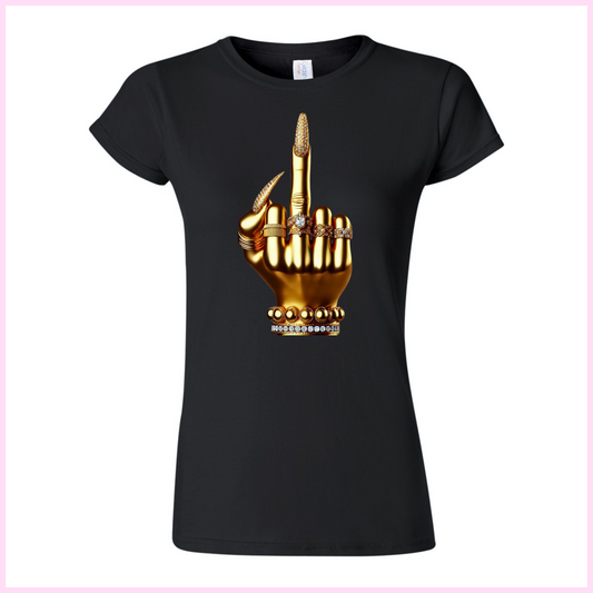 T-Shirt Pour Femmes - Gold F#ck You