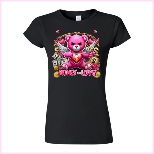 T-Shirt Pour Femmes - Cupid Pink Money Or Love