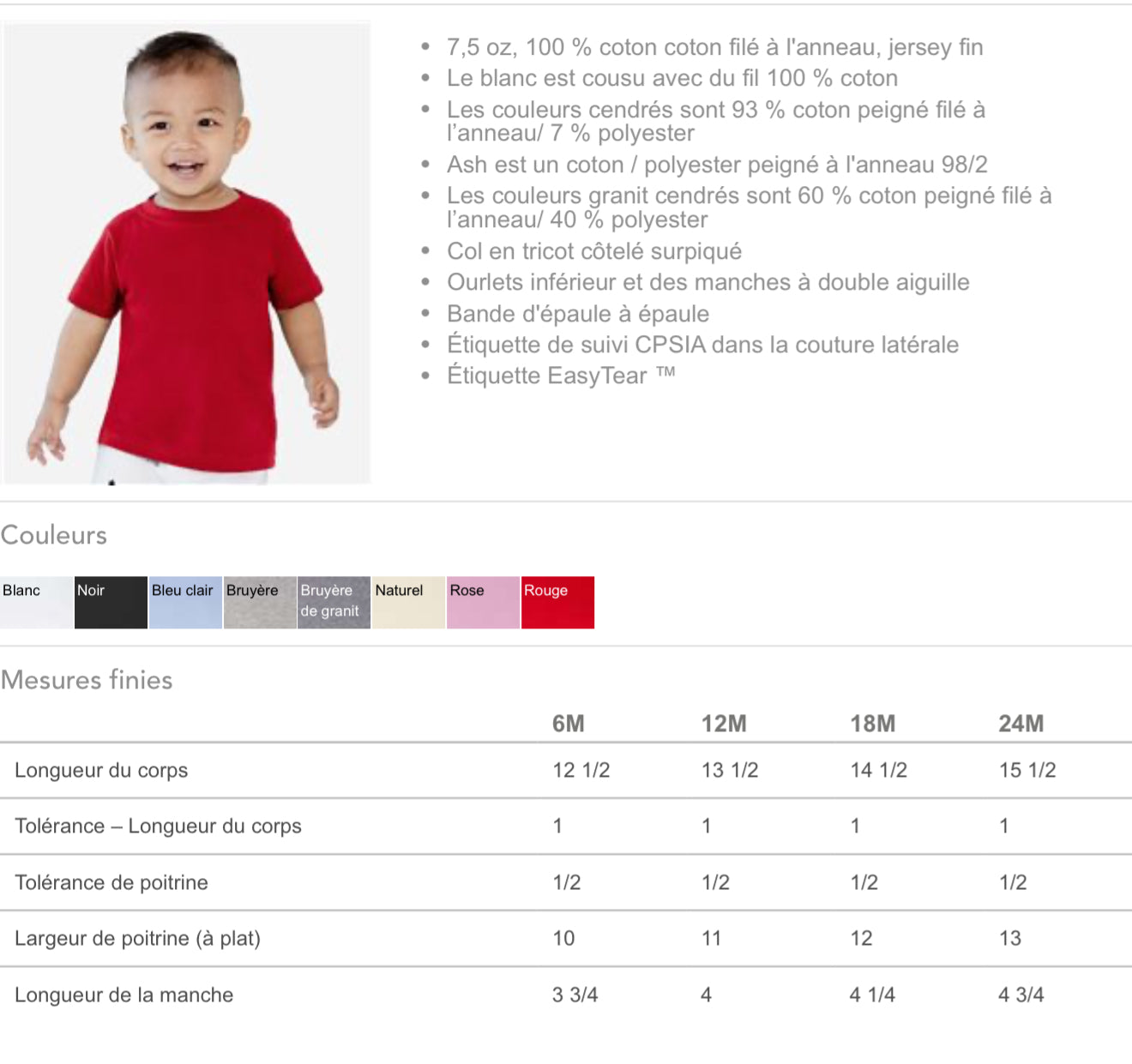 Bébés & Enfants (6 Mois à XL) - T-Shirt Personnalisé