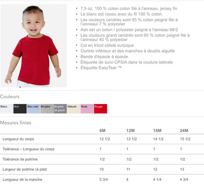 Bébés & Enfants (6 Mois à XL) - T-Shirt Personnalisé