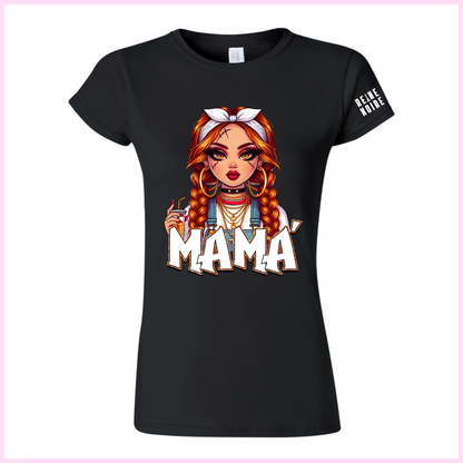 T-Shirt Pour Femmes - Mama Bling Bling + Ajouts D’enfants Possibles