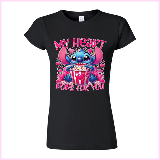 T-Shirt Pour Femmes - My Heart Pop For Your