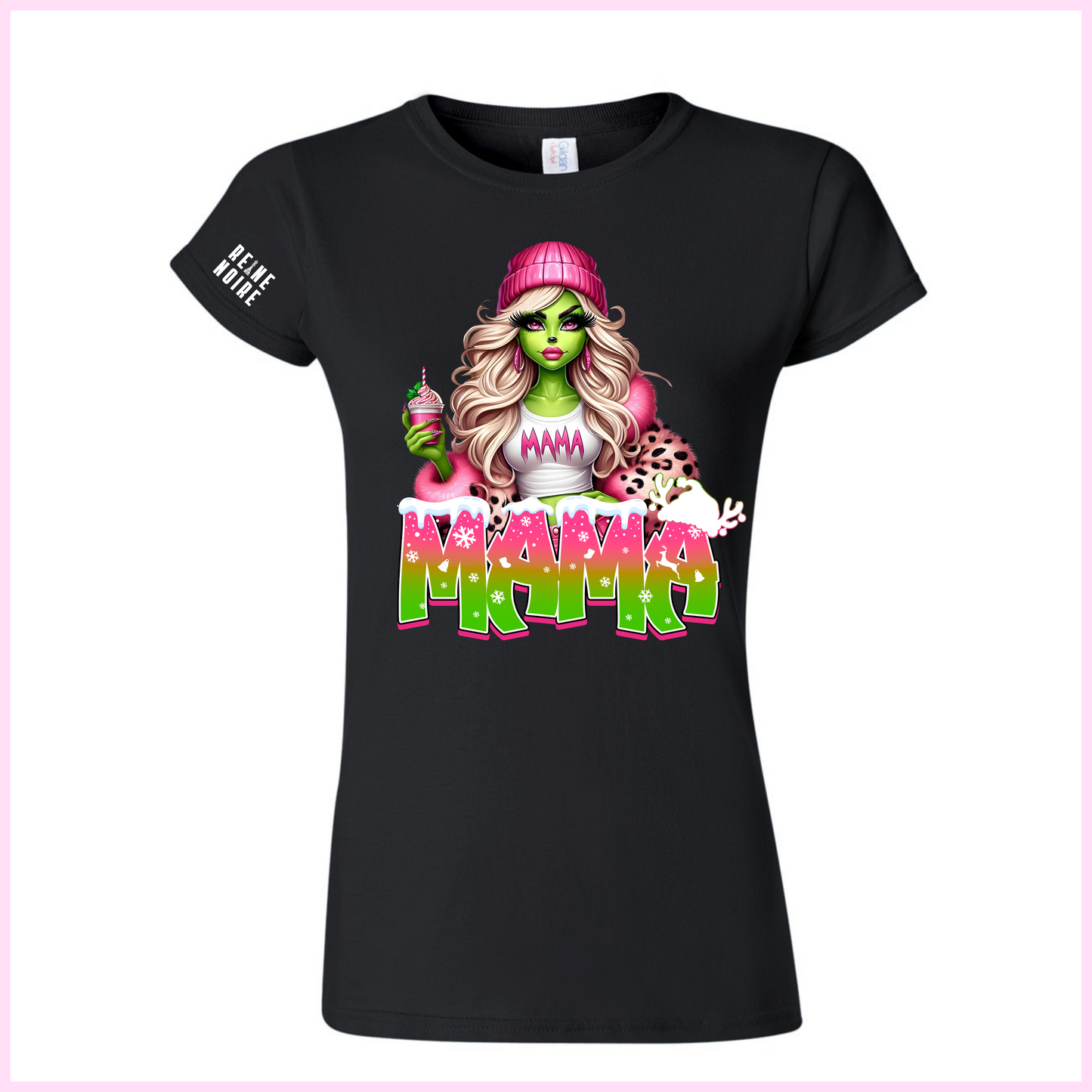 T-Shirt Pour Femmes - Grinchette - Ajouts D’enfants Possibles