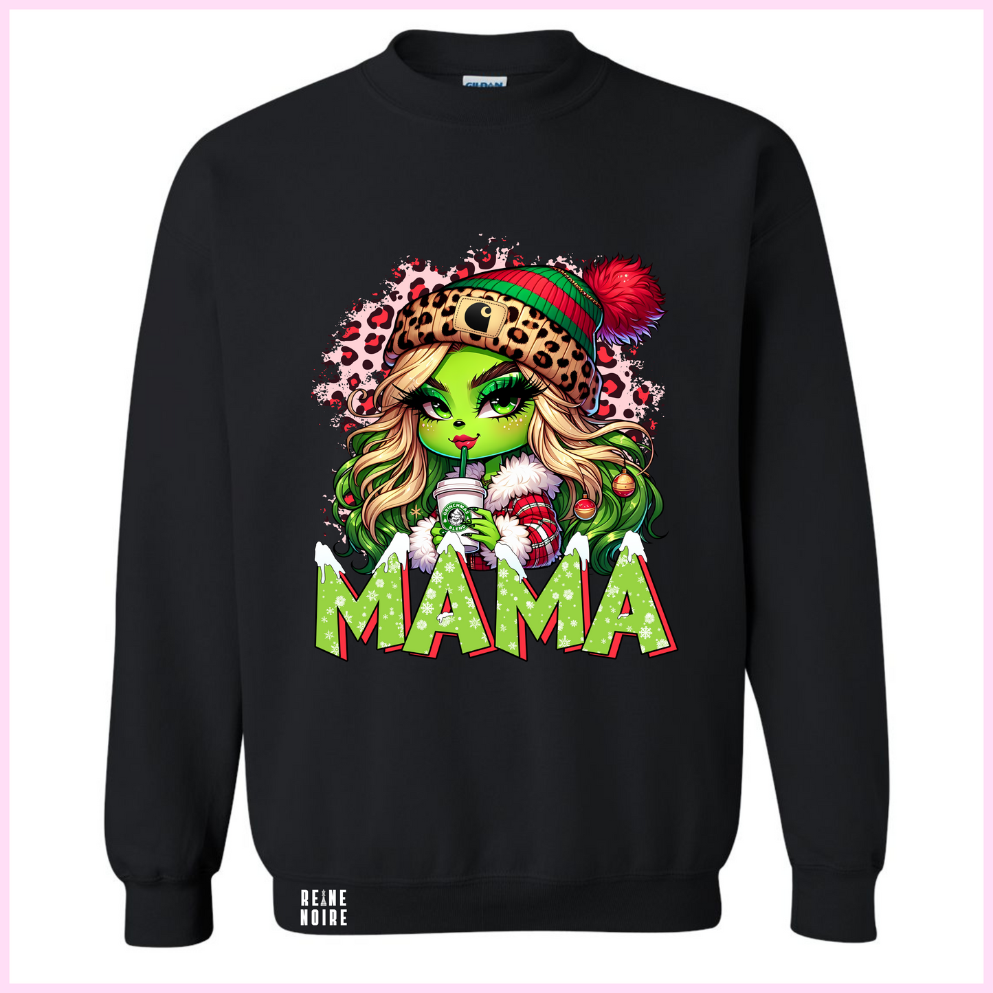 Crewneck Mama Grinchmas - Ajouts Possibles D’enfants