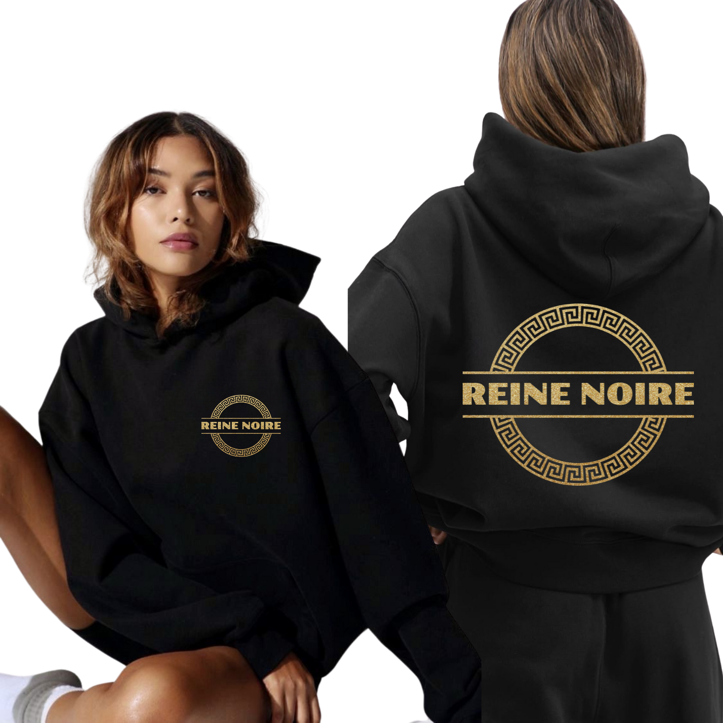 Coton Ouaté Unisexe - Reine Noire Officielle - Round Médusa